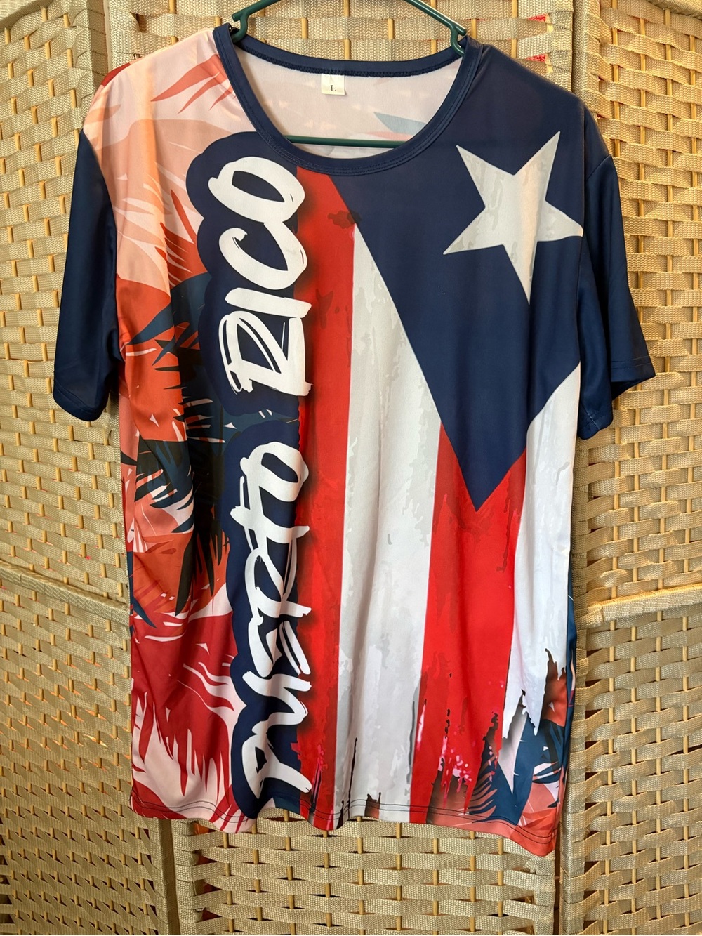 Kids Puerto Rico Flag Graphic Tee - Navy, Red & White